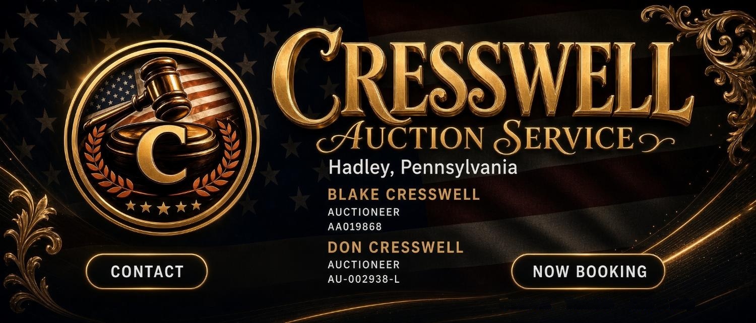 Cresswell Auction Service, Hadley Pennsylvania